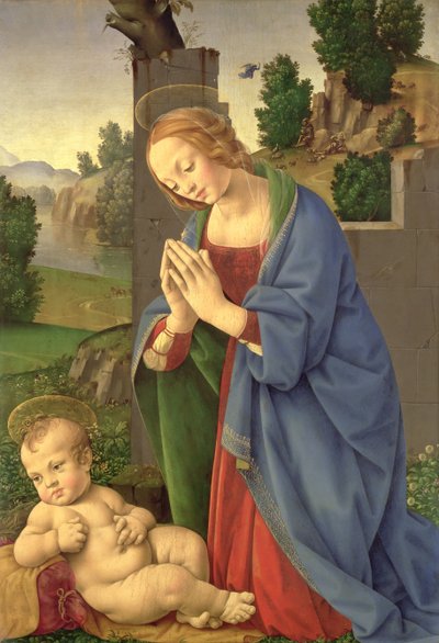 The Virgin Adoring the Child by Lorenzo di Credi